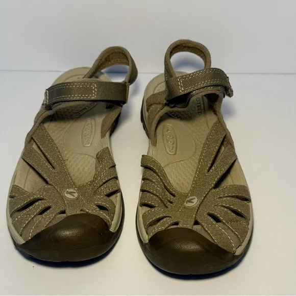Keen Rose Sandals Taupe Women’s Size 8 Reinforced Toe Hiking - Picture 1 of 7
